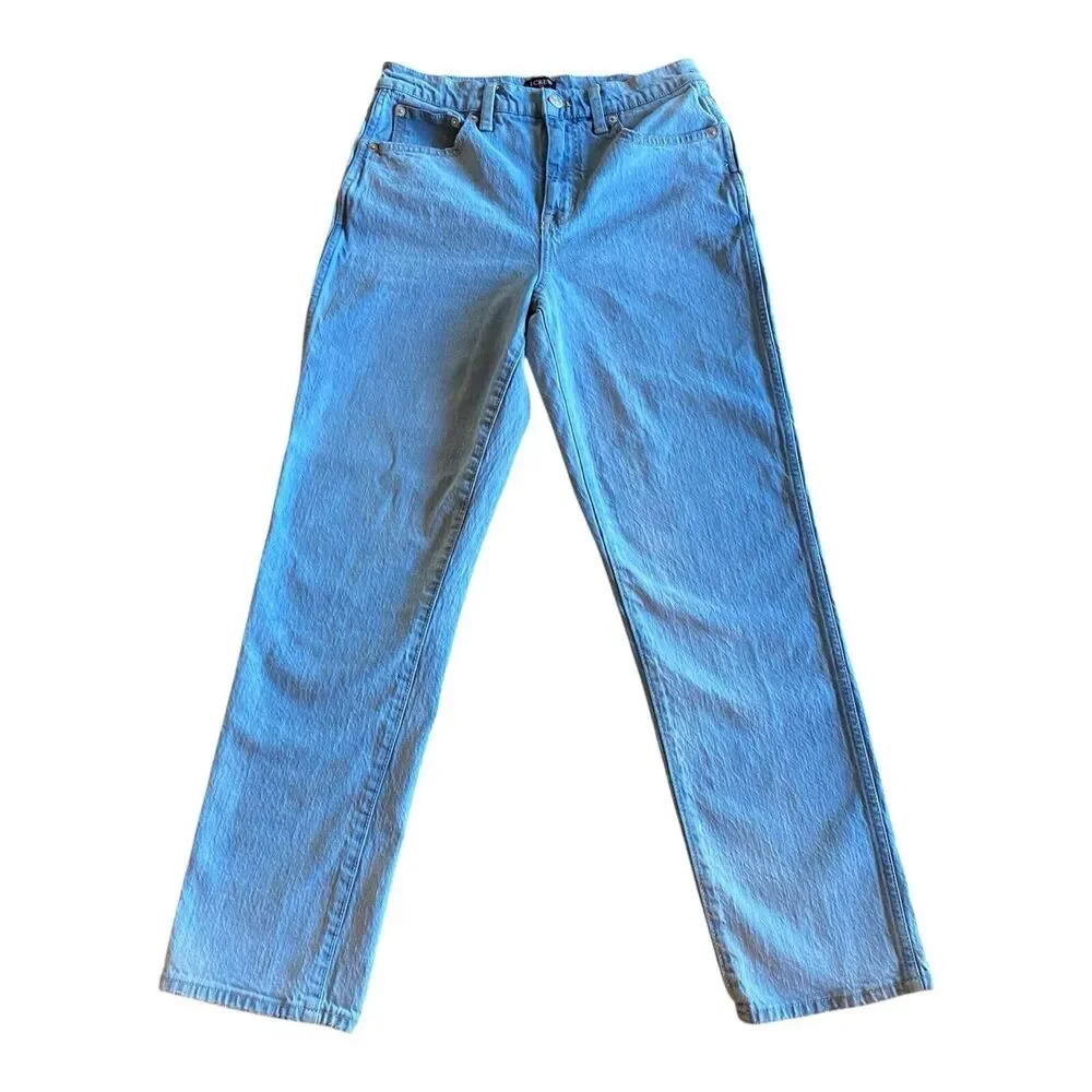 Women's‎ J.Crew High Rise Classic Vintage Straight Light Wash Jeans Size 26